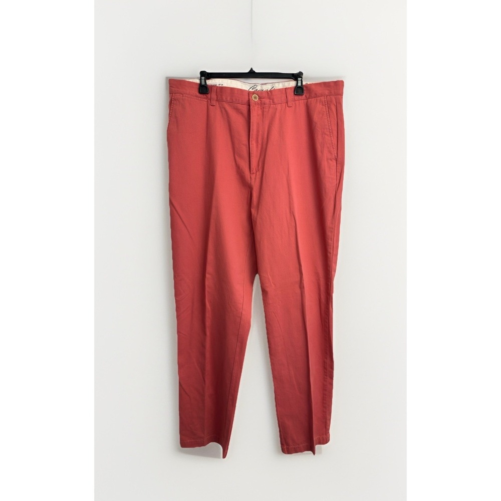 Roundtree‎ & Yorke Casuals Men's 40X36 Classic fit Dress pants-Red Khaki Twill